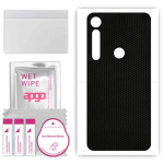 apgo Protective Skin Sticker for the back compatible with Motorola One Vision Plus, Wrap Film, Foil, Vinyl - Pattern Matrix