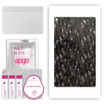 apgo Protective Skin Sticker for the back compatible with Amazon Fire HD 10 (2019), Wrap Film, Foil, Vinyl - Pattern Carbon Black Pixel