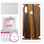 apgo Protective Skin Sticker for the back+sides compatible with Huawei P30 lite, Full Wrap Film, Foil, Vinyl - Pattern Tigerwood