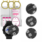 3x apgo MATTE Hybrid protective glass compatible with Garmin Forerunner 55, flexible nano glass, great replacement for tempered glass, scratch-resista