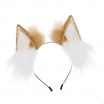Fox Ears Animal Lolita Hair Hoop for Carnival Role Play Prom Dance Dress up khaki