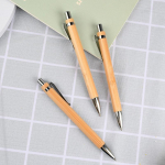 10 tk. komplekt, bambusest puidust pastapliiats, 1,0 mm otsaga sinine, must tindiga kontoritarbed.