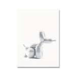 Naljakad tualettruumi seinakunsti plakatid Abstraktsed &otilde;hupallikoera plakatid ja v&auml;ljatr&uuml;kid Kaasaegsed seinapildid vannitoa seinakujunduseks 50x70cm No Framed