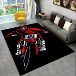 3D mootorrataste v&otilde;idus&otilde;iduala suur vaip, vaipvaip kodu elutoa diivani uksemati kaunistamiseks, Kid Play libisemiskindel p&otilde;randamatt 80cm x 120cm