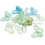 Kodused peotarbed Liblikas k&auml;ev&otilde;ru kaelakee jaoks, gradientmaterjalist kahev&auml;rviline k&auml;sitsi valmistatud 10 tk Loomingulised juuksen&otilde;elaga ehete tarvikud Gradient roheline