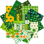 Tee ise 12 lehte/pakend v&auml;ikeste lillede St. Patricku p&auml;eva materjal paber k&auml;siraamat l&otilde;ikepilt pakend isetegemise materjal paber 15cm*15cm