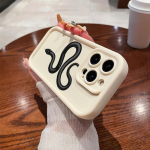 N71 Black Gold Snake Soft Angel Eyes telefoni&uuml;mbrised iPhone 15 14 12 11 Pro Max 13 mini 7 8 6S Plus XS Max XR SE p&otilde;rutuskindel kaitseraua kate for iPhone 11 Pro Max