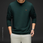 S&uuml;gisel ja talvel uued meeste kudumid &uuml;mmarguse kaelusega T&auml;ielikult sobiv kampsun Meeste soe ja pikk Johns s&auml;rk Meeste topp XXL