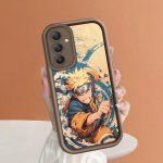 Pehme silikoonist ruudukujulise redeliga printimismustriga telefoni korpus T&auml;iskaanega kaamera p&otilde;rutuskindel kaitse kummist &uuml;mbris Samsungile Samsung A10S must