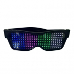 Halloween Party Bluetoothiga &uuml;hilduv juhtrakendus Redigeeritav tekstiga DIY USB LED-prillid punane