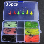 1 komplekt kalastuslante silikoonist simulatsioon pehme kalas&ouml;&ouml;t kalastustarvikud 36pcs single A set