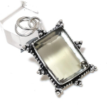 Olive Topaz Gemstone Handmade 925 Sterling Silver Jewelry Pendant 1.97 h4t90
