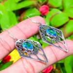 Swiss Blue Topaz Gemstone Handmade 925 Sterling Silver Gift Earring 2.32 n7t32