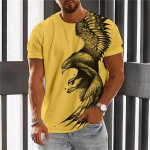 2023. aasta suve T-s&auml;rk meeste Animal Eagle Print Fashion l&uuml;hikeste varrukatega mikroelastne sporditreeningu T-s&auml;rk Meeste &uuml;lisuur triiks&auml;rk S