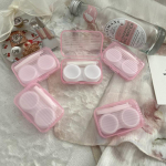 V&auml;ikesed &uuml;hev&auml;rvilised l&auml;bipaistvad kontaktl&auml;&auml;tsede &uuml;mbrised Kaasaskantavad lihtsad kontaktl&auml;&auml;tsede karbid Beauty Pupill Container reisikomplekt