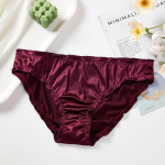 11-v&auml;rviline seksikas naiste alusp&uuml;ksid, satiinist j&auml;&auml;siidist aluspesu, &otilde;mblusteta mugavus, madala v&ouml;&ouml;kohaga alusp&uuml;ksid, soliidne naiste pesu XL