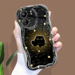 Armas koomiksimustriga kreemja tekstuuriga korpus, lainelise servaga pehme silikoonkaanega telefoni&uuml;mbris Xiaomi Redmi jaoks Xiaomi Poco M4 Pro 5G must