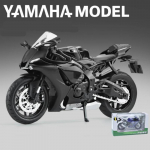 1/12 Yamaha YZF-R1 Sulamist V&otilde;idus&otilde;idu Mootorratta Mudel Valatud T&auml;navas&otilde;idu Mootorratta Mudel Heli ja Valgusega Laste M&auml;nguasi Kingitus must