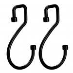 2 tk Kardinakonks, lihtne paigaldamine, reguleeritavad ruumis&auml;&auml;stlikud S-kujulised riputuskonksud kodu vannitoa jaoks must