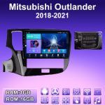Androidi autoraadio Mitsubishi Outlanderile 2018-2021 Multimeediam&auml;ngija Peaseade Stereo GPS Navigatsioon BT WIFI 1+16GB 1+16GB,A