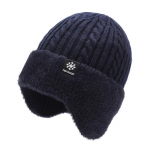 Meeste talvine ka&scaron;miirm&uuml;ts naiste k&uuml;lmakindel paks puuvillane m&uuml;ts, soe rattas&otilde;idu tuulekindel m&uuml;ts Kootud villane m&uuml;ts tumesinine v&auml;rv