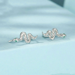 925 Sliver Snake K&otilde;rvar&otilde;ngad Naiste Trendikas Elegantne S&auml;delev Roheline Tsirkoon Madu Kohandatud r&otilde;ngask&otilde;rvar&otilde;ngad Moeehted h&otilde;be