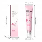 LAIKOU Sakura Eye Serum Anti Dark Circles Eye Cream Roller Massage Vitamiin C H&uuml;aluroonhape Silmakotid Kreem Niisutav Nahahooldus roosa