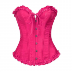 Naiste korsetid ja rinnap&uuml;ksid Top Mood Seksikas Korsett Satiin Overbust Brocade Vintage Plus Size XS roosa punane v&auml;rv