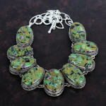 Vask Rubin Zoisiidiga Kaelakee 925 Sterling H&otilde;bedast Kaelakee Reguleeritava Ahelaga Kaelakee Vintage Kaelakee K&auml;sit&ouml;&ouml;na Valmistatud Kivist Ehted Pulmakingitused gray