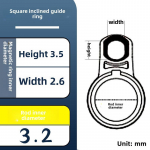 Roostevabast terasest DIY kalakepi tarvikud koos kaldus juhtr&otilde;ngaga. inner diameter 3.2