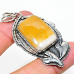Natural Septerian Noodal Gemstone 925 Sterling Silver Gift Pendant 2.60 k5w69