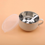 Kaanega nuudlikauss Nuudli-riisisupp Multikas topelt isoleeritud kaussi k&ouml;&ouml;git&ouml;&ouml;riistad roosa