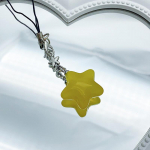 Candy Color Star Mobiiltelefonipael Armas lihtne Pentagrami telefonikett T&uuml;drukutele Telefonirihmaga v&otilde;tmehoidja tarvikud kollane