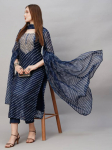 India naiste disainer Kurta Pant Dupatta komplekt Bollywoodi top tuunika Salwari &uuml;likonnaga Kurti kleit S