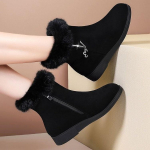 Talvised naiste soojad tossud Platvorm Lumesaapad Poolsaapad Naiste p&otilde;hjusjalatsid Naiste poolsaapad Lukuga naiste saapad 41 must