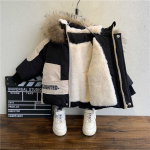 Laste Soe Mantel Poiste Mantel Beebi Kapuutsiga Paks Soe Mantel 140cm must
