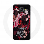 Coque Maniacase pour Samsung Galaxy A3 2017 demon slayer tanjiro nezuko attaque combat