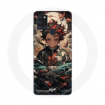 Coque Maniacase pour Samsung Galaxy A21s demon slayer Tanjiro anime