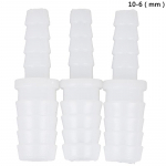 3 tk pagood&uuml;henduse plasttoru&uuml;henduse vooliku&uuml;henduse toruliitmike adapter 10-6（mm）