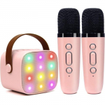 Karaokemasin - Kaasaskantav - 2 juhtmevaba mikrofoni - Bluetooth - T&auml;iustatud heliefektid