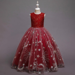 T&uuml;drukute kleit Printsessi pulmapidu Laste kost&uuml;&uuml;m T&uuml;drukute riided Lasteriided 170cm punane