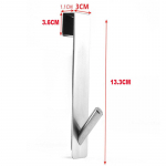 Roostevabast terasest klaasukse kohal du&scaron;iukse tagaosa du&scaron;ir&auml;tikute nagi S-kujuline vannituba hommikumantli riidehoidja konksud 1pc h&otilde;be