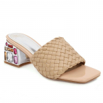 Mood Mugavus Suve Suss Naiste Muulad Kingad V&auml;ljas Luksus Kristall Sandaal Madalad Kontsad Vabaaja Kootud Ranna Jalatsid Kingad Suur Suurus 48 beež