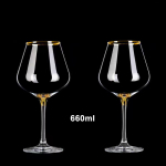 Euroopa 660ml Luksuslik Kuld Burgundia Klaas Vintage Veiniklaasid Veiniklaasid &Scaron;ampanja jaoks Pokaal Klaas Tassikomplekt Tassid Kristall 660ml