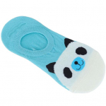 Naiste N&auml;htamatud puuvillased sokid No Show Libisemiskindlad Loafer Liner Low Cut Animal One Size valge