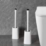 K&otilde;vade harjastega WC-hari Vannitoa puhastuskaussi harjakomplekt Moodne ja kompaktne WC-puhastushari, pika varrega harjased vannitoa jaoks valge