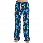 Naiste Allover Printed Home p&uuml;ksid magamis pidžaama p&uuml;ksid pikad p&uuml;ksid pidžaama p&uuml;ksid jooga p&uuml;ksid XXL sinine