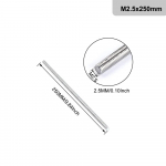 1 TK keermestatud varda 304 roostevabast terasest kruvi M2 M2,5 M3 M4 M5 M6 M8 M10 M12 M16 M18 M20 M2.5x250mm