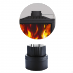 Stove Pipe Reducer, Stovepipe Adaptor, Heat Resistant, Reduction, 200mm to 153mm Stainless