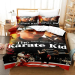 Karate Kid Voodipesukomplekt Poistele T&uuml;drukutele &Uuml;he- v&otilde;i Kahekohaline Tekikott Padjap&uuml;&uuml;r Voodi Lastele T&auml;iskasvanutele Moodne Kodutekstiil AU Single 140x210cm